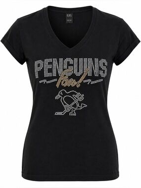 Ejel‎ Pittsburgh Penguins fan jeweled women’s tshirt